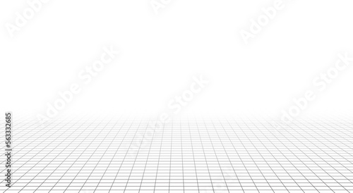 Perspective tiled floor background. Vector illustration.