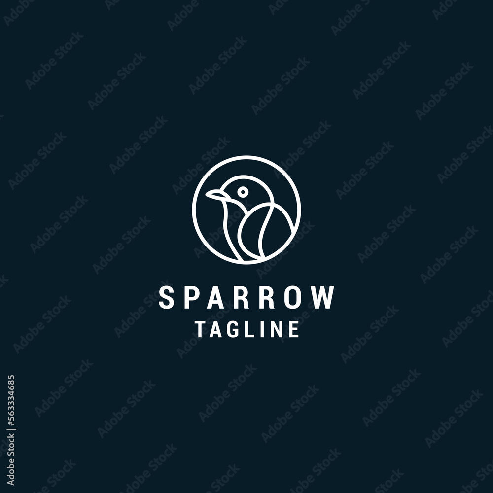 Sparrow design icon logo tempalte