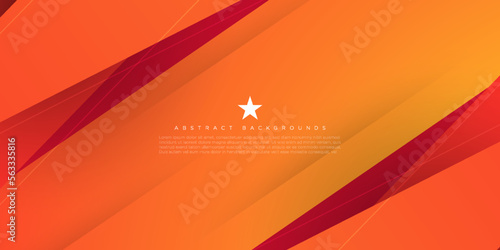 Abstract orange and red triangle on bright color geometric design. modern overlap papercut futuristic background vector illustration.Eps10 vector