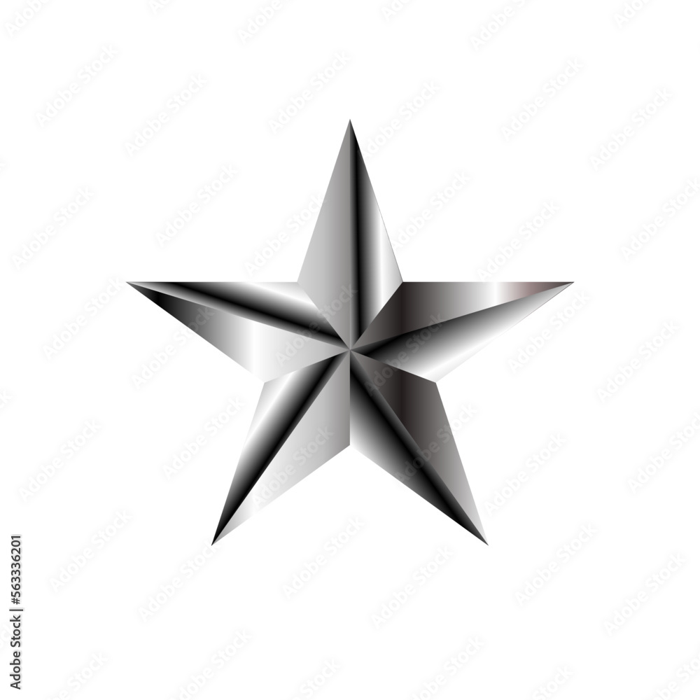 Silver star, preemium - vector illustration Silver star, preemium - vector illustration