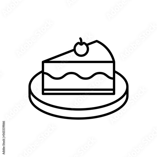 cake icon. outline icon