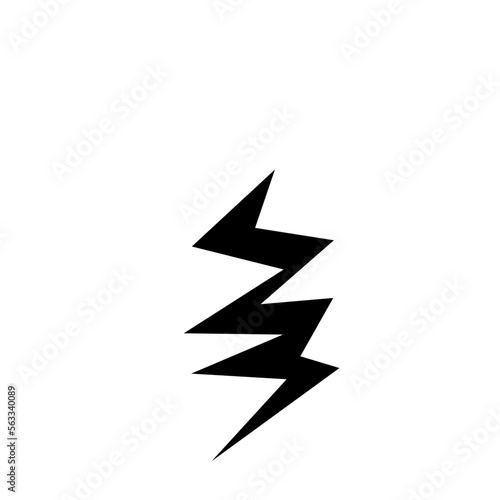 Flash lightning silhouettes