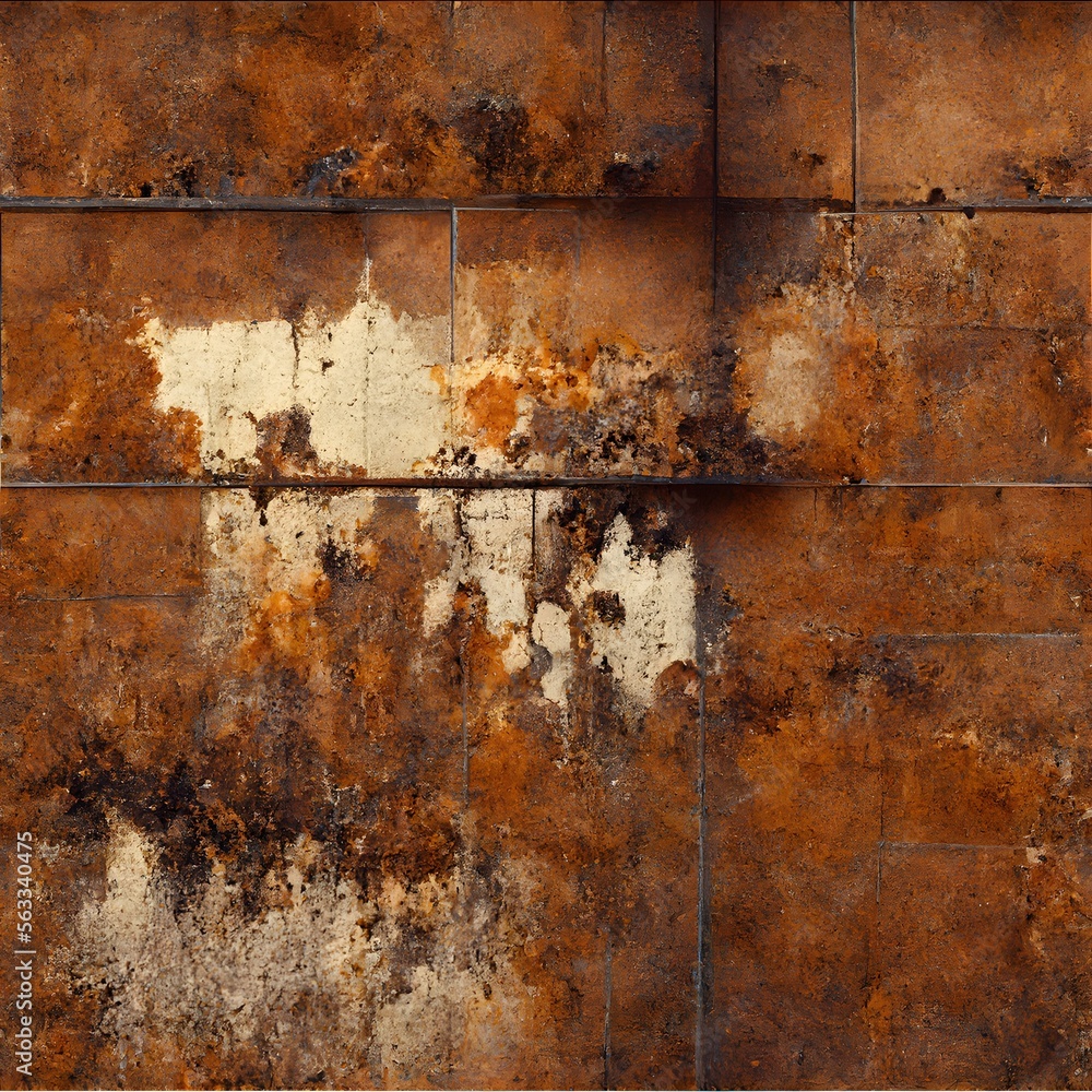 the blank wall of the house rust stains on a concrete wall texture ...