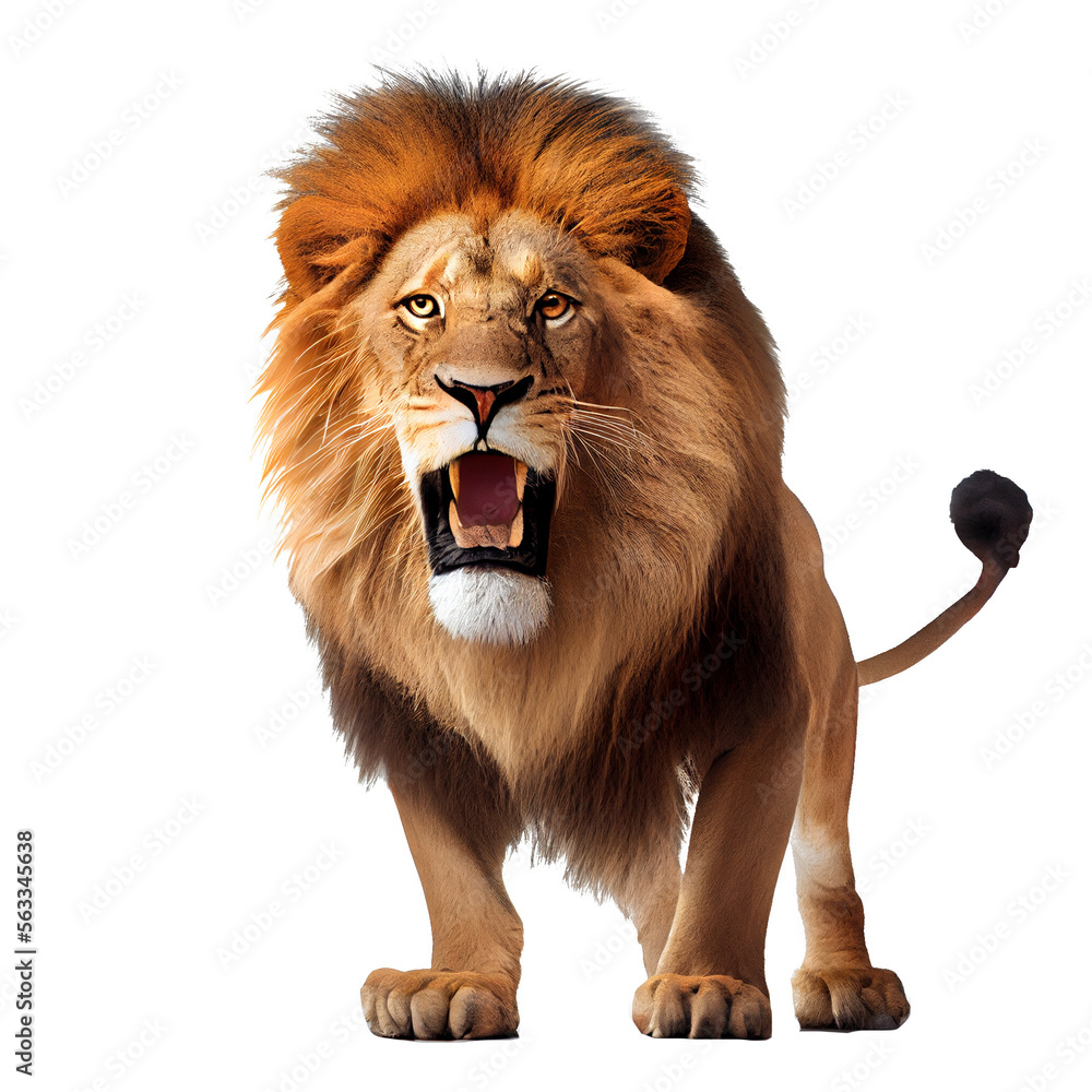 lion isolated on white background Stock Illustration Adobe Stock