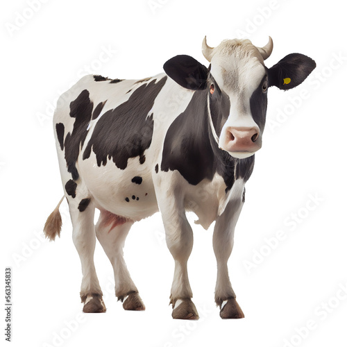 cow isolated on white photo
