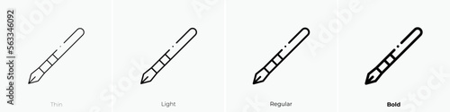 pen icon. Thin  Light Regular And Bold style design isolated on white background