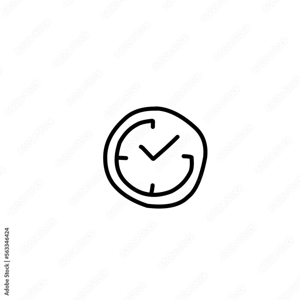 Time and clock vector linear icons Time and clock vector linear icons