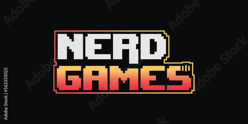 Play Concept With Joypad And Text Game On, Pixel text effect template with 3d style use for title, headline, logo, and business brand