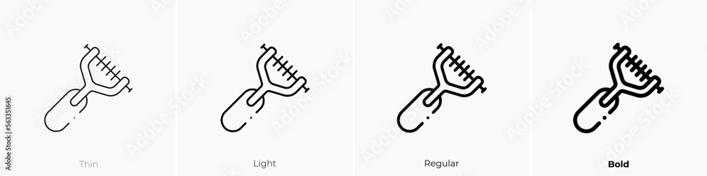 deshedding icon. Linear style sign isolated on white background. Vector illustration.