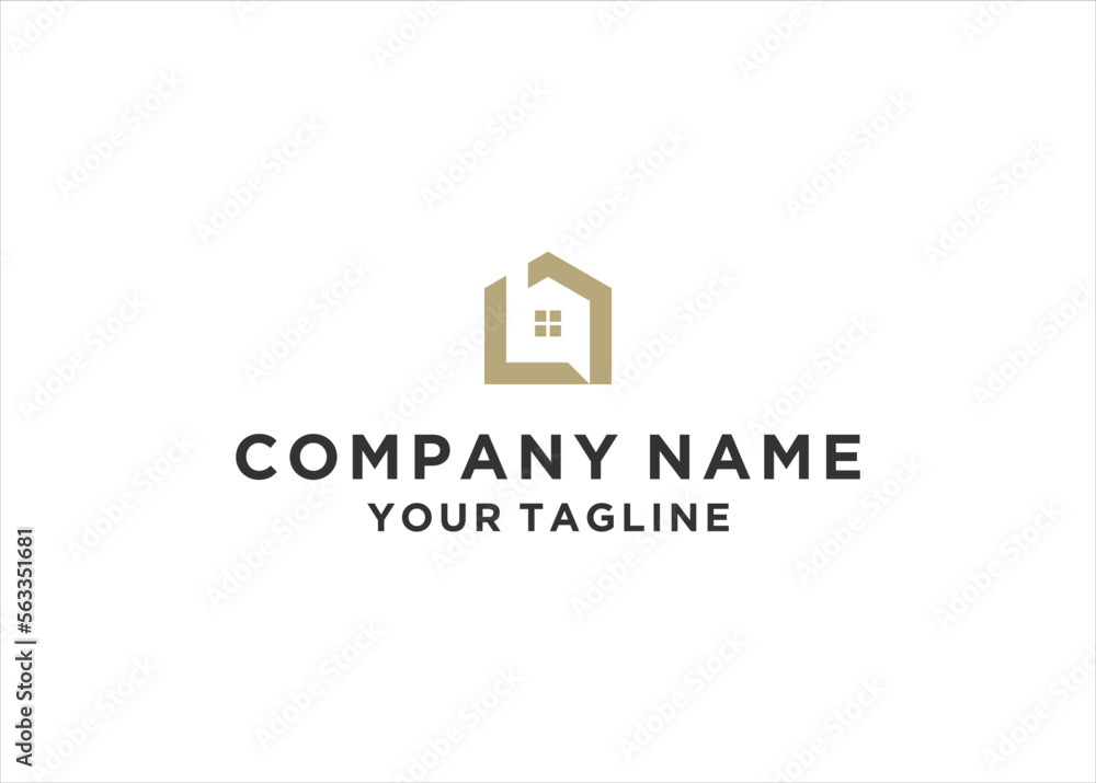 LB letter with Home House logo design vector