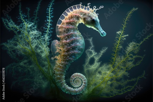The enchanting world of seahorses. Generative AI © Kanisorn