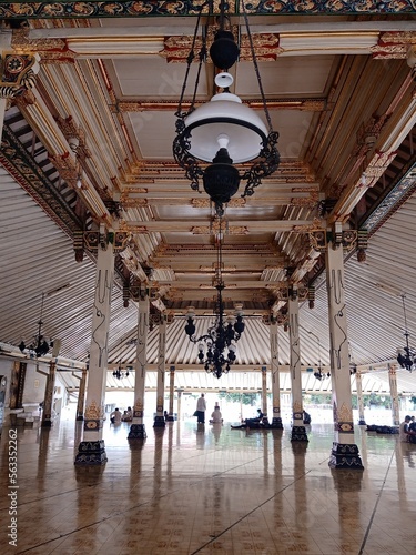 Interior of Keraton Jogjakarta Mosque, West Java. photo