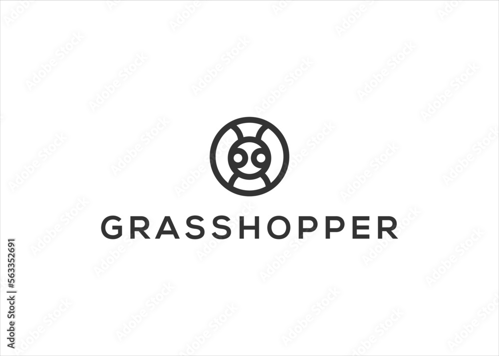 Grasshopper logo icon design template Grasshopper logo icon design template