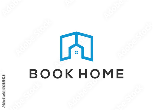 Home Book Education logo template, Real estate symbol