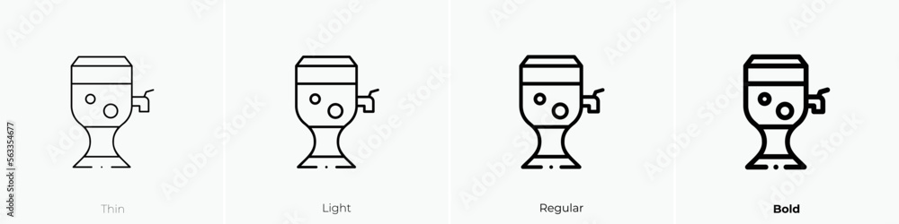 beer tap icon. Thin, Light Regular And Bold style design isolated on white background