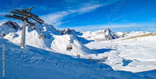 Ski slopes and mountains, Melchsee-Frutt mountain resort village, Switzerland © Martin Valigursky