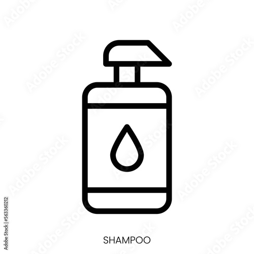 shampoo icon. Line Art Style Design Isolated On White Background