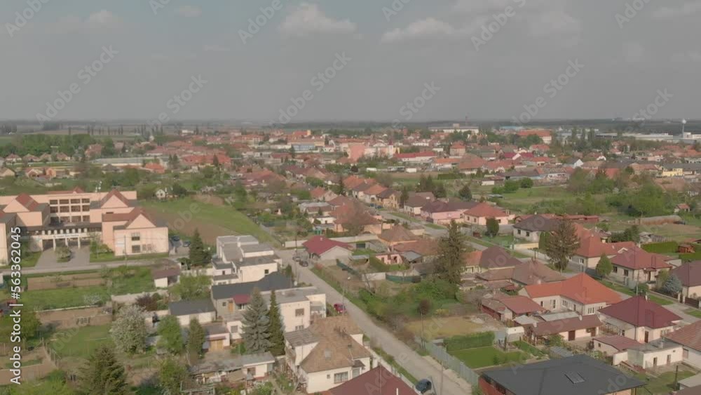 Flying over a small Central European town - Drone video Flying over a small Central European town - Drone video