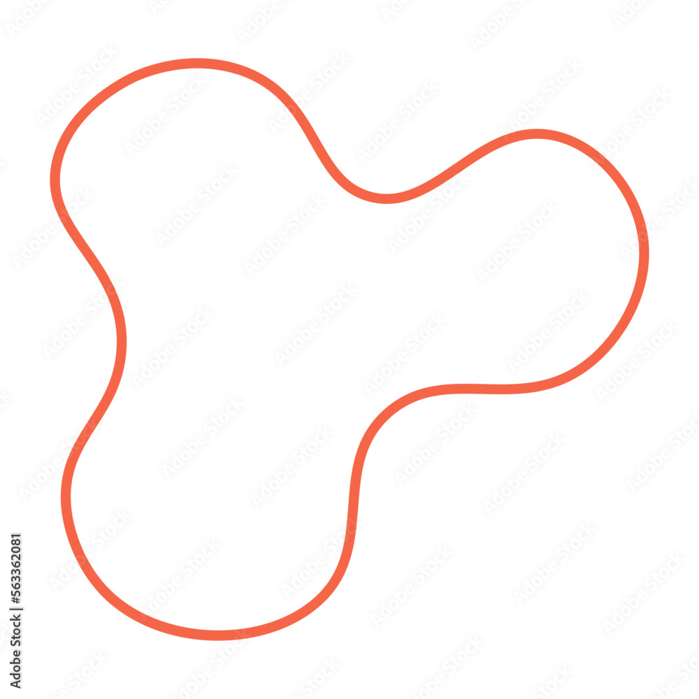 Abstract boho line blob shapes simple hand drawn. Abstract boho line blob shapes simple hand drawn.