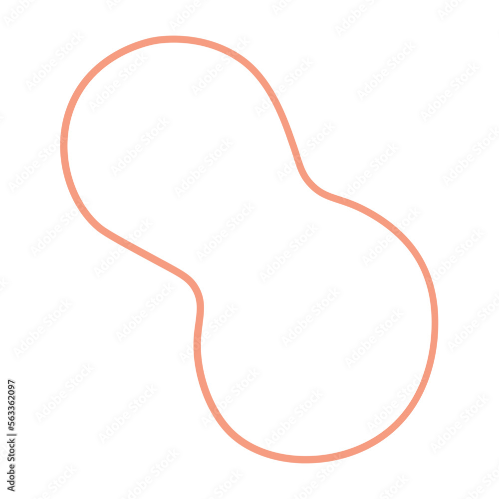 Abstract boho line blob shapes simple hand drawn.