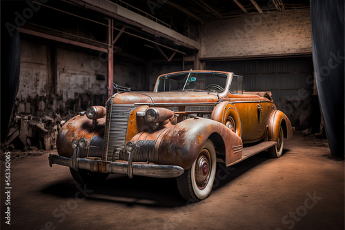 old car wallpaper Ai Generative