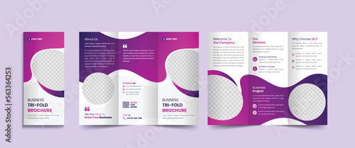 Modern business trifold brochure design template