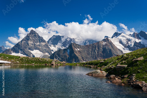A lake in the Caucasus mountains