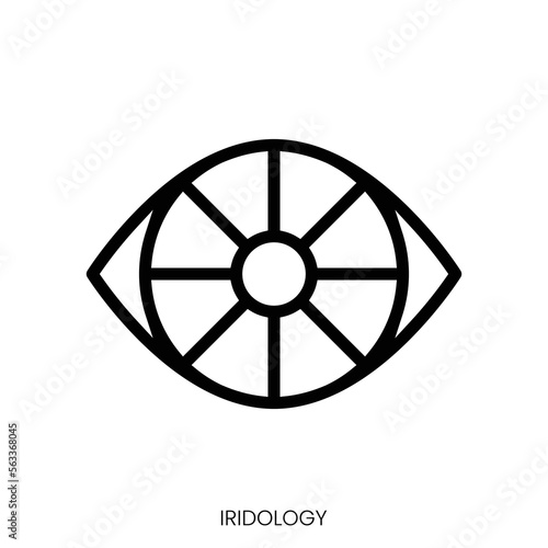 iridology icon. Line Art Style Design Isolated On White Background