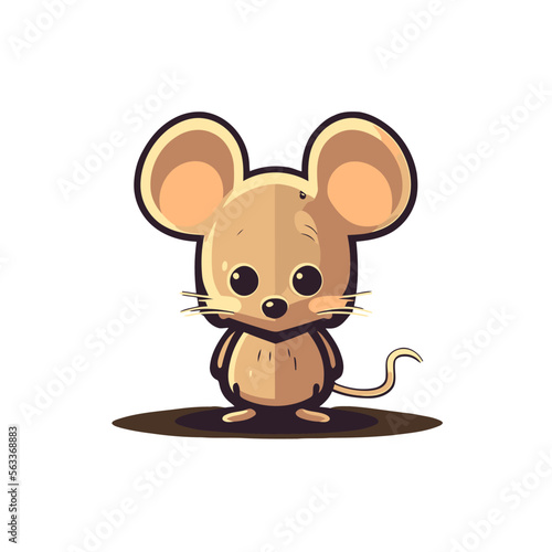 Cartoon mouse. Vector illustration of a cute cartoon mouse. Cartoon mouse