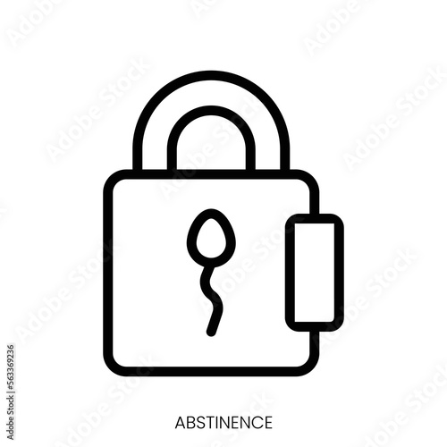 abstinence icon. Line Art Style Design Isolated On White Background photo