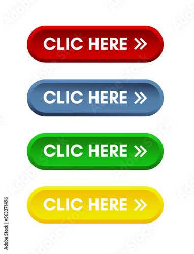 Click here - button, blue, green and yellow