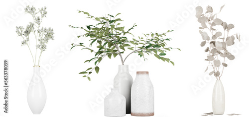 Foto decoration plants in vase isolated on transparent or white background
