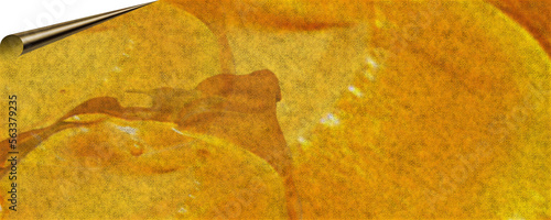 brush strokes background with velvet surface and page curl