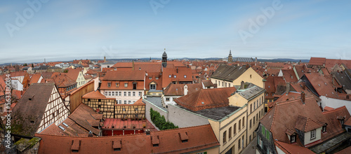 Panoramic view of Bamberg Skyline buildings - Bamberg, Bavaria, Germany