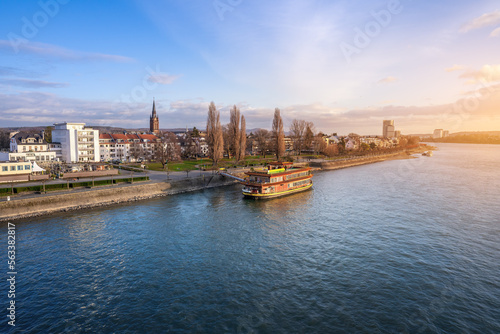 Beuel District Skyline and Rhine River - Bonn, Germany