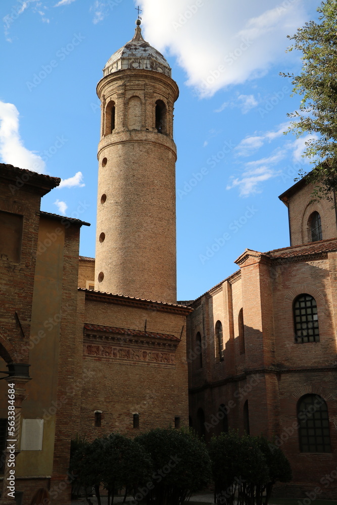 Campanile of San Vitale church in Ravenna, Emilia Romagna Italy