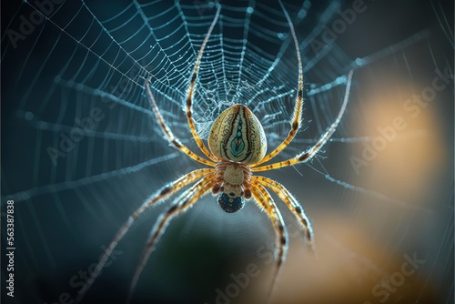Fotobehang a spider is sitting on its web in the middle of the night time photo by steve crouser / getty images / getty images / getty images getty images getty