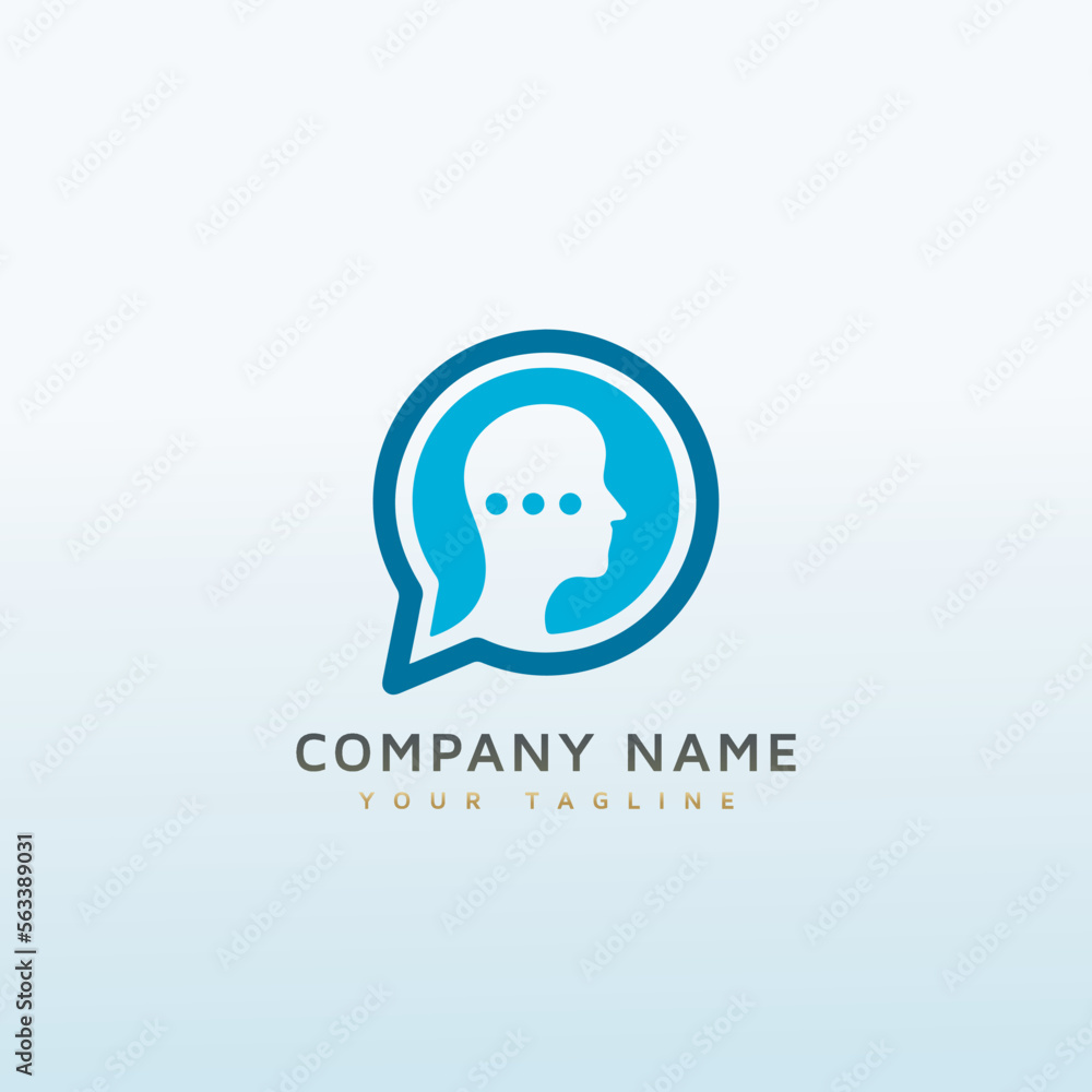 speech therapist vector logo design