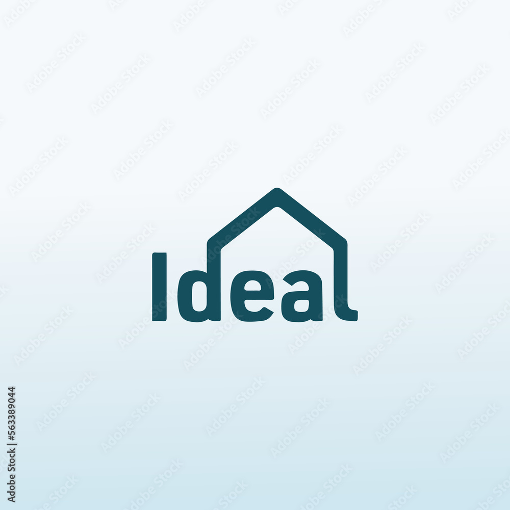 Ideal real estate vector logo design Ideal real estate vector logo design