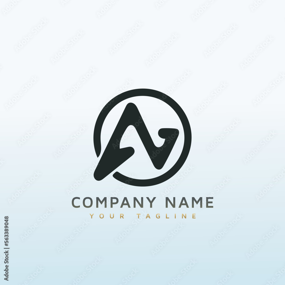 Letter NR symbol vector logo design