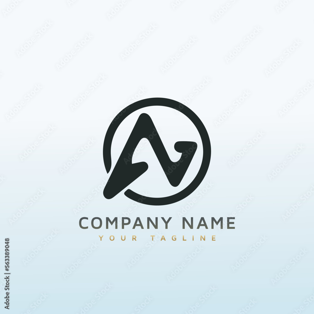 Letter NR symbol vector logo design Letter NR symbol vector logo design