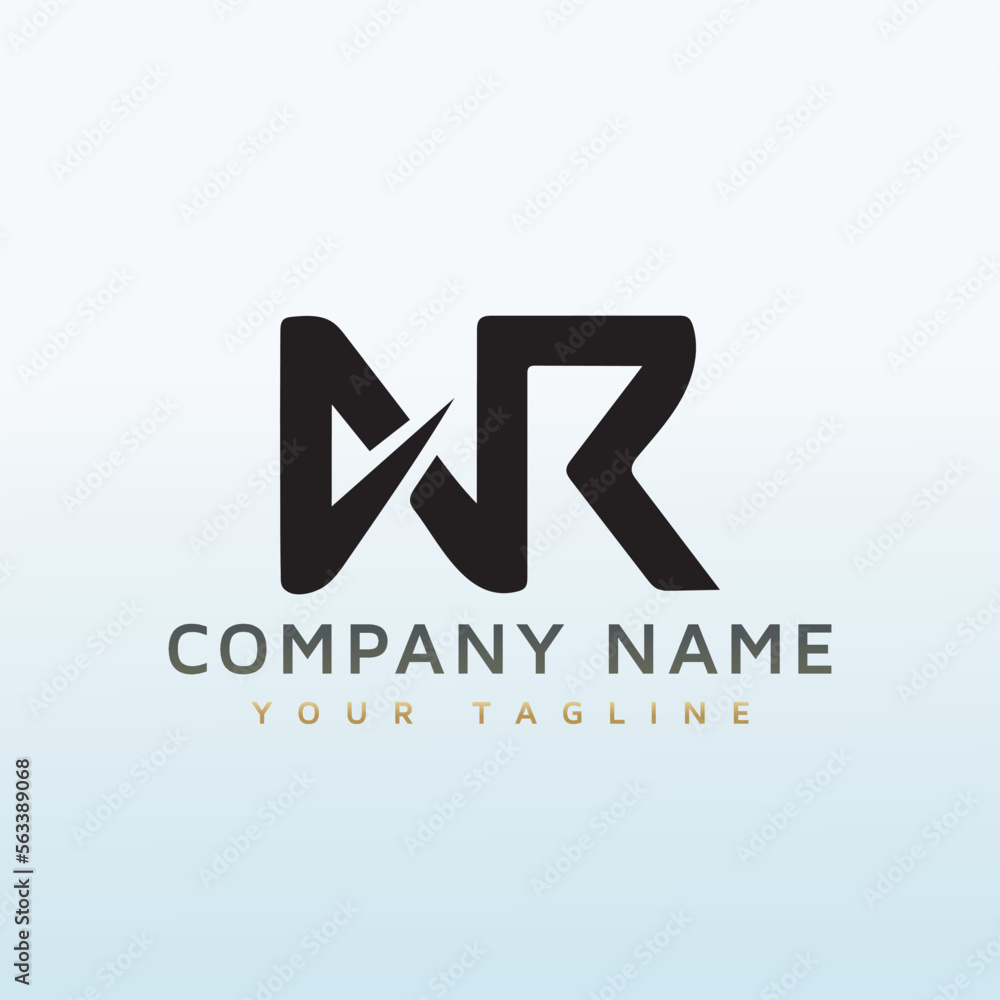 Letter NR symbol vector logo design Letter NR symbol vector logo design