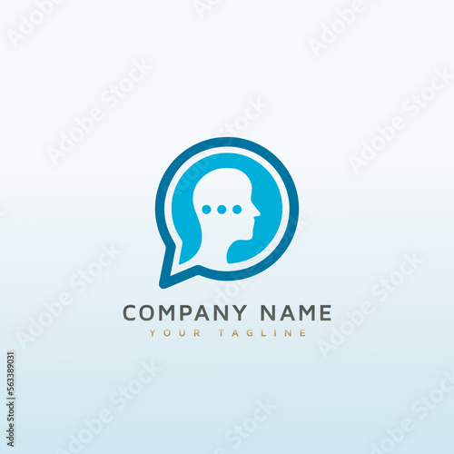 speech therapist vector logo design