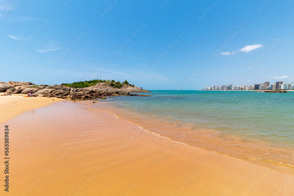 Fototapeta premium praia da costa, Itaparica, Vila Velha, Vitória, Espirito Santo, Brasil