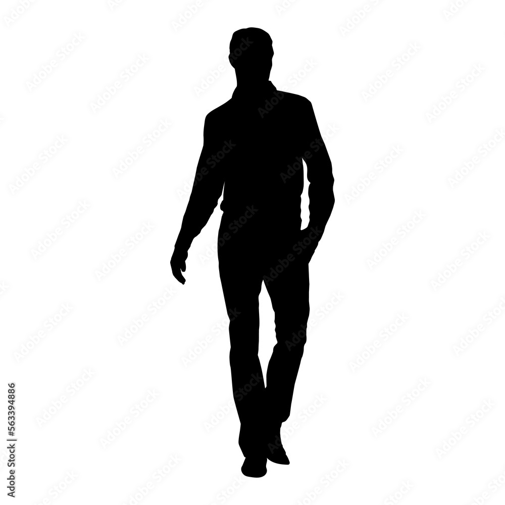 Male silhouette. Vector stock illustration eps 10.