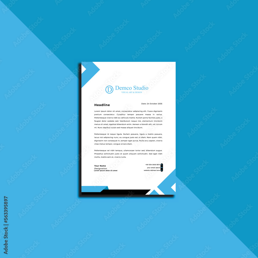 Modern letterhead design Modern letterhead design