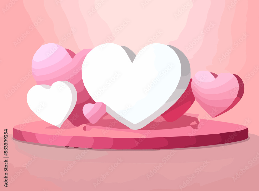 Valentine's Day Presentation, Vector Hearts Background