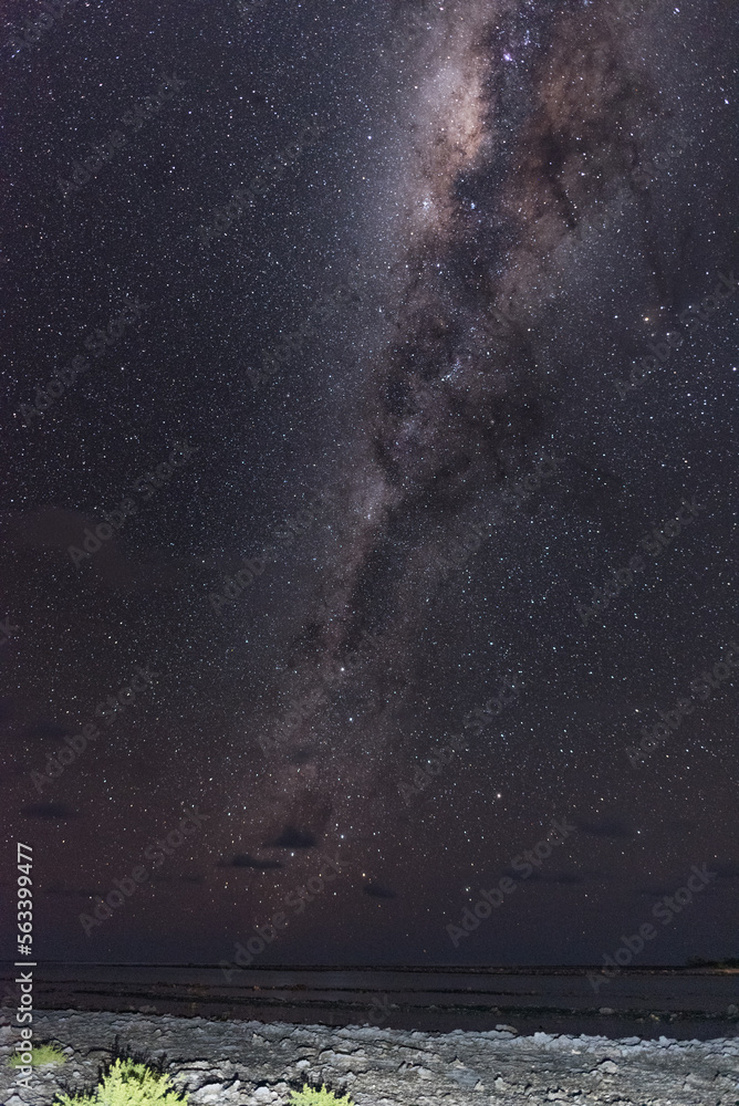 Obraz premium Milky way @Tikehau, French Polynesia