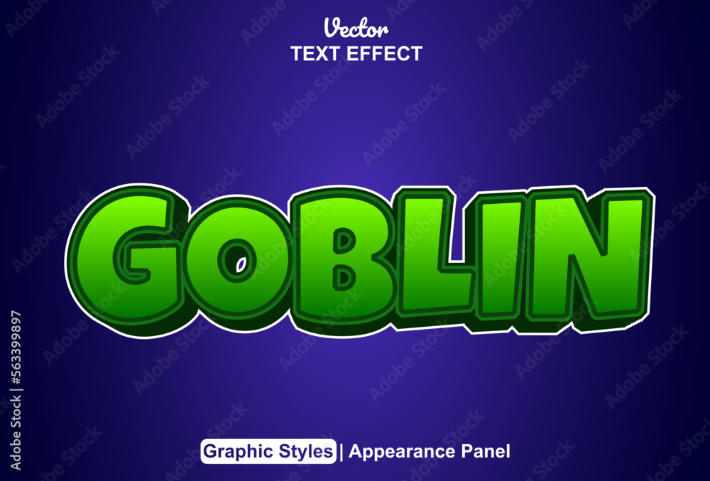 goblin text effect with graphic style and editable. goblin text effect with graphic style and editable.
