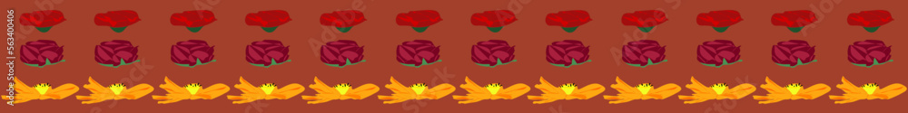 Naklejka premium flowers pattern seamless vector abstract simple